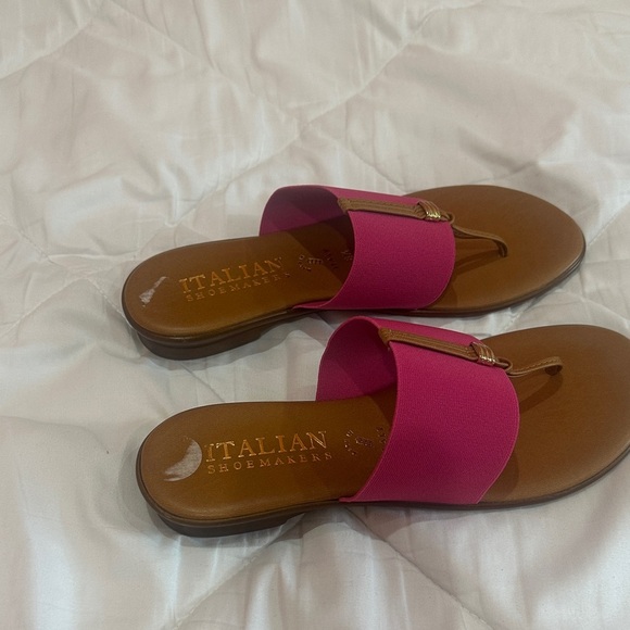 NEW Italian Shoemakers Fuchsia and Brown Sandals size 81/2 - Picture 2 of 8